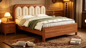 <span class=keywords><strong>เตียง</strong></span>เด็กไม้วอลนัทและไม้จันทน์แท้ทั้งตัว ขนาด 2140x1520x1120 มม. สีน้ำตาลทอง เป็นมิตรกับสิ่งแวดล้อม หรูหรา สำหรับเด็กชายและเด็กหญิง - Product Image 4