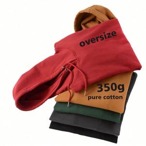 H5018 Sweat-shirts unisexes surdimensionnés de haute qualité, personnalisés OEM, 350g, 100% coton, pour hommes et femmes - Product Image 2