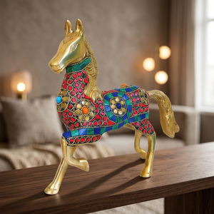 Décoration d'intérieur au design moderne, sculpture de cheval en laiton, plaque décorative élégante, œuvre d'art à prix de gros - Product Image 6