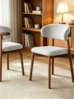 Chaise de salle à manger ergonomique en bois massif épaissi, design nordique moderne, mobilier haut de gamme pour la maison, le bar, l'appartement, la salle de sport, l'atelier