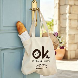 Capacity Bulk Stock the Picnic Collection <b>Canvas</b> Tote <b>Large</b> Shoulder Handle Letter Print Shopping Grocery Bag - Product Image 3