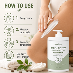 Crema Reafirmante de Café Verde para Piel Seca, Suaviza la Piel Áspera y Irritante, Revitaliza la Belleza Juvenil, Marca Privada - Product Image 6