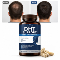 Capsule de complément alimentaire pour la croissance des cheveux pour hommes OEM ODM avec du palmier nain, de l'huile de graines de citrouille, du zinc, de la vitamine D3 et de la biotine pour la force des cheveux