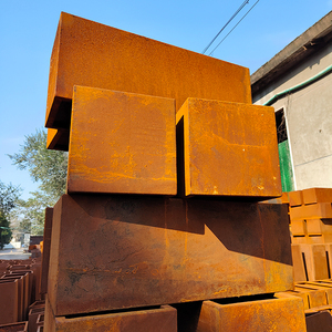 Pots <span class=keywords><strong>à</strong></span> fleurs rectangulaires rouillés, jardinières résistantes aux intempéries, pots <span class=keywords><strong>à</strong></span> plantes en acier corten - Product Image 4