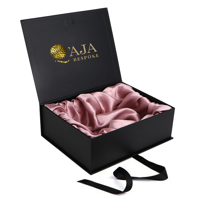 Low MOQ Wig Hair Extension Rigid Packing Box Bespoke Premium Gift Box Packaging With Silk Satin Lining Insert