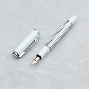 Regalo de negocios Proveedor de plumas estilográficas para escribir Estuche de juego Buen <span class=keywords><strong>precio</strong></span> Venta al por mayor Latón pesado Negro Oro Plata Recambio de metal 0,5 MM - Product Image 4