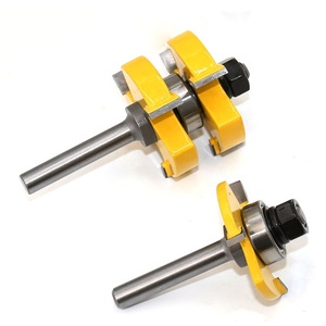 <span class=keywords><strong>Fraise</strong></span> à rainurer en T pour le travail du bois, 8 mm, tige de 1/4 po, jeu de fraises à rainurer et à rainurer et à rainurer (tongue and groove) - Product Image 6