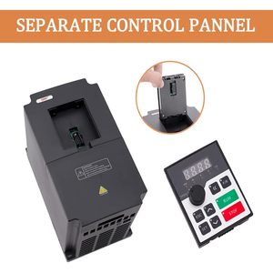 Qnk 4KW ขับความถี่แปรผัน220V อินเวอร์เตอร์เดี่ยวถึงสามเฟสสำหรับควบคุมความเร็วมอเตอร์แกนหมุน CNC - Product Image 3