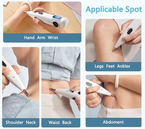 Lápiz de Electroacupuntura Blanco, Dispositivo de Terapia de Meridianos, Herramienta de Masaje Corporal con Pantalla Digital para Uso Doméstico - Product Image 4