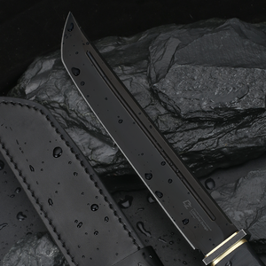 <span class=keywords><strong>Couteau</strong></span> de combat tactique personnalisable YA.SHA <span class=keywords><strong>SAMURAI</strong></span> BLACK OEM, lame fixe en acier inoxydable de haute qualité, G10 DIY - Product Image 2