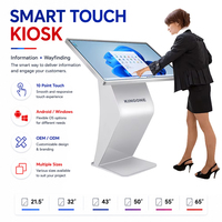 Indoor Digital Signage Freistehender 43 55 Zoll LCD Werbe-Videoplayer TV Wegweiser Touchscreen Totem Touchscreen-Kiosk