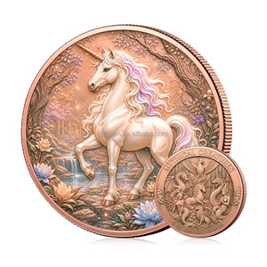 Moneta Commemorativa 3D in Rilievo con <span class=keywords><strong>Creature</strong></span> <span class=keywords><strong>Mitiche</strong></span>: Unicorno, Grifone, Naga, Sirena, Drago, Fenice - Moneta in Rame Puro da 5 once - Product Image 4