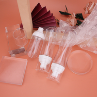 Bouteille en plastique sur mesure pour soins de la peau vides Ensemble de bouteilles en plastique avec bouteille de lotion en plastique cosmétique
