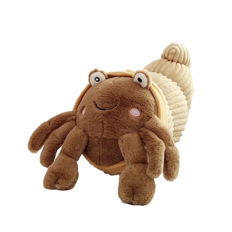 Vente en gros jouets personnalisés animaux de l'océan coquille ermite crabe peluche oreiller crevettes animaux en peluche jouets nouveau design