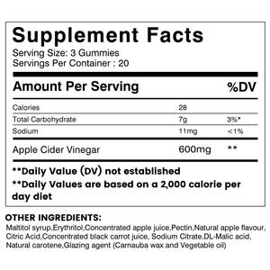 Supplément Vitamines ACV Gummies Vinaigre de cidre de pomme Gummies Pectine Gummies Beauté Santé Complément - Product Image 2