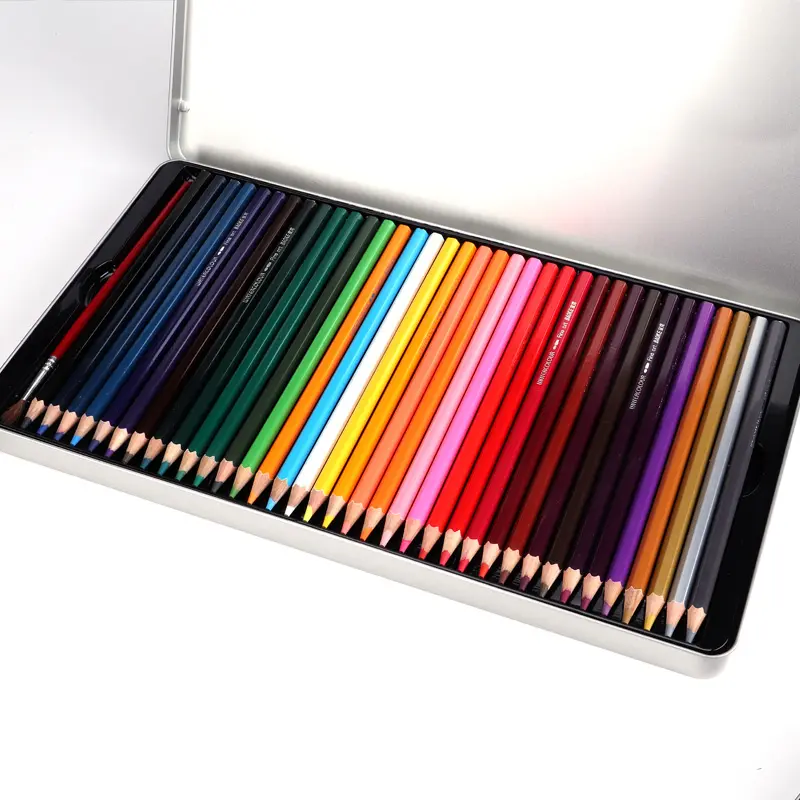 ชุดดินสอสีน้ำมืออาชีพ72สี,ดินสอวาดภาพสีสันสดใสดินสอหกเหลี่ยมไม้ปลอดสารพิษ
