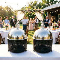Kommerzieller Neuer Design Schwarzer 8L Edelstahl Chafing Dish mit Perforiertem Rahmen für Hotel-Buffet, Hochzeiten und Catering, Speisenwärmer