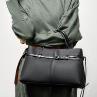 Sac à main en cuir véritable pour femme, usage quotidien |   Sac fourre-tout | Porte-documents élégant en platine à texture douce et grande capacité pour le bureau et l'usage quotidien