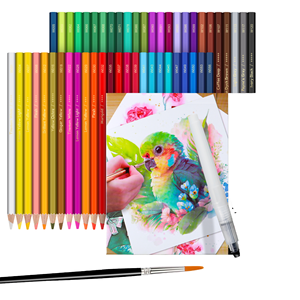 Lápices de acuarela de alta calidad Colores vibrantes Núcleo suave Venta caliente 50 piezas en caja de papel Lápices de colores para artistas Precio barato - Product Image 1