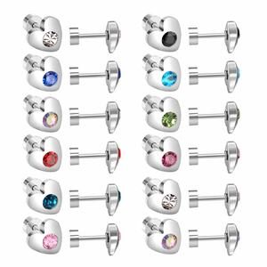 Boucles d'oreilles de haute qualité pour femmes, dernières nouveautés en bijoux diamantés, boucles d'oreilles à visser en or pour filles - Product Image 3