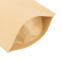Sacs en papier kraft brun et blanc bon marché, debout, pour l'emballage alimentaire, avec fermeture éclair et fenêtre, sacs en papier kraft debout
