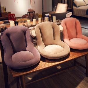 Lazy Chair Cushion With Backrest Soft Lumbar <b>Support</b> For Living Room Floor Seat Pink Rabbit Brown Deer Design - Product Image 3