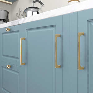 Luxury Zinc Alloy Furniture Hardware Long Dresser Wardrobe Handle Pulls Kitchen Drawer <strong>Knobs</strong> Modern <strong>Gold</strong> <strong>Cabinet</strong> Door Handles - Product Image 4