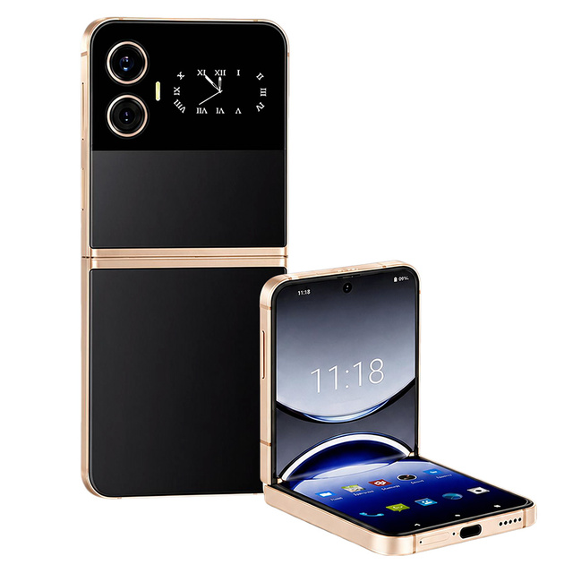 X6 Foldable Phone With Mini Dual Touch Screen 6GB RAM 128GB AMOLED FHD+ 6.9 Inch Cell Phone Dual Sim Smartphones