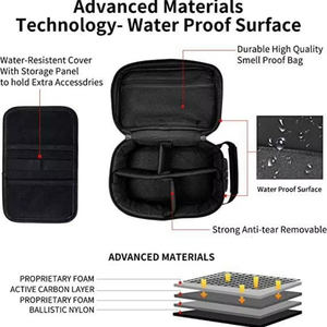 Usine BSCI, étui organisateur de grande capacité anti-odeurs avec doublure en charbon actif, sac anti-odeurs - Product Image 2