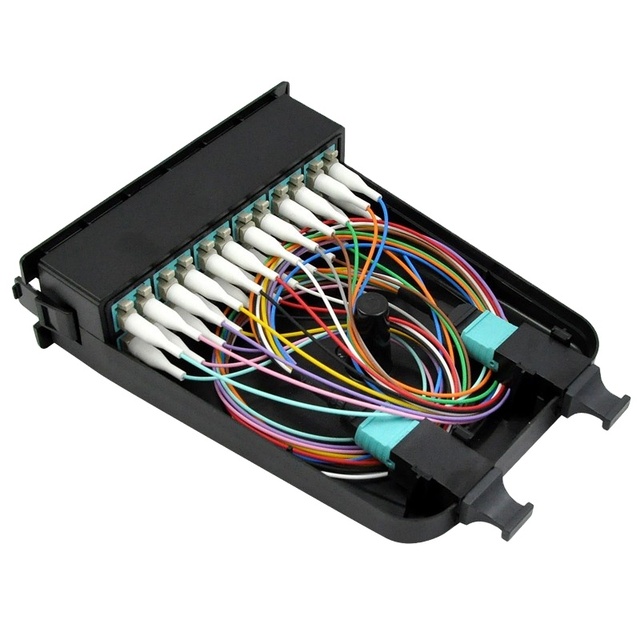 High Performance 12 24 Fiber Optic MTP MPO to LC Cassette module LGX Box 12/24 Core MTP MPO Cassette for Fiber Optic Patch Panel