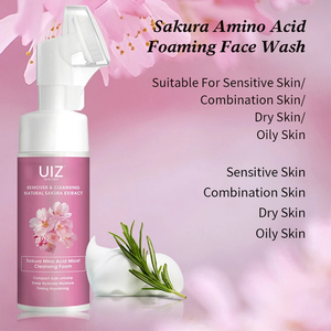 Fábrica al por mayor brillo limpieza Mousse <span class=keywords><strong>Sakura</strong></span> aminoácido espuma lavado de cara limpiador facial - Product Image 2