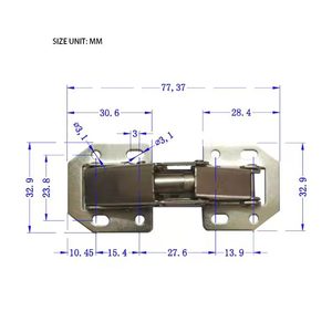 Bisagras de puerta de gabinete sin perforación FGVSLIDE, bisagras de puente de <span class=keywords><strong>90</strong></span>-180 grados para herrajes de armario - Product Image 4