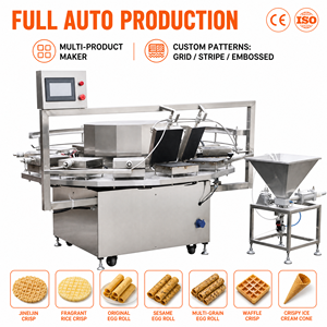 Macchina per Coni Gelato, Piastra per Waffle, Macchina per Arrotolare le Uova, Elettrica Commerciale in Acciaio Inossidabile - Product Image 1