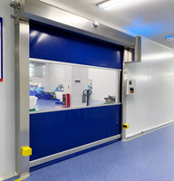 Porte à enroulement rapide en PVC de technologie avancée, moderne, pour atelier, étanche, finition de qualité, ouverture latérale électrique en acier inoxydable