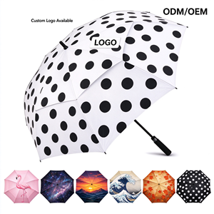 Parapluie de golf double couche de la meilleure marque, vente en gros du fabricant, haute qualité, résistant au vent, avec logo personnalisé, nouvelle invention - Product Image 1