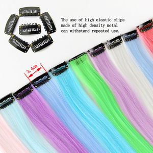 AliLeader 20 pollici con una Clip di estensione dei capelli luminosi luminosi capelli sintetici lucenti nell'oscurità decorativa - Product Image 5