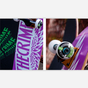 Patineta Sk8crime Plus Maple Double Warped Pro Board de Cuatro Ruedas con Acabado Cepillado para Calle - Product Image 6