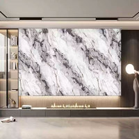Feuille de marbre UV en PVC sans bordure pour douche intérieure Feuilles de panneaux muraux décoratifs en PVC Panneaux de revêtement