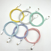 Kabel USB Type-C Nylon Braided 1m Terlaris dengan Pengisian Cepat 15/60W untuk Ponsel IOS & Komputer