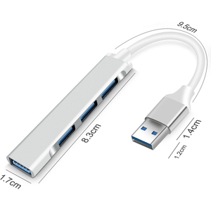 Adaptador divisor de 4 puertos <span class=keywords><strong>USB</strong></span> 3,0 tipo <span class=keywords><strong>C</strong></span> <span class=keywords><strong>Hub</strong></span> <span class=keywords><strong>USB</strong></span> 5Gbps OTG para Xiaomi Samsung Macbook Pro PC Mouse teléfono inteligente USB2.0 multipuerto - Product Image 6