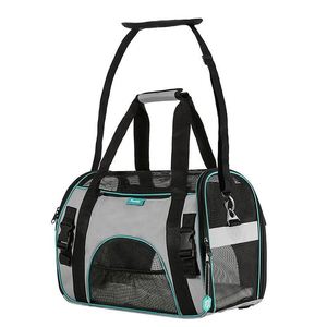 Bolsa de transporte para perros con malla lateral y superior, aprobada por aerolíneas, de fábrica BSCI, adorable transportín para perros, productos para mascotas. - Product Image 4
