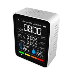 Dispositif de mesure de CO2 5 en 1 bluetooth APP dispositif de mesure de surveillance de la <span class=keywords><strong>qualité</strong></span> de l'<span class=keywords><strong>air</strong></span> <span class=keywords><strong>intérieur</strong></span>, HCHO, testeur de température et d'humidité - Product Image 1