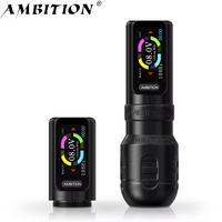 Ambitie Torden Max 2400mAh 4.0mm slaglengte Professionele Direct Drive Tattoo Gun Body Draadloze Tattoo Machine Pen met Dubbele Batterij