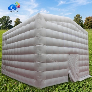 Grande boîte <span class=keywords><strong>de</strong></span> nuit gonflable en PVC blanc pour quatre saisons avec éclairage LED disco pour adultes, fêtes en plein air, événements - Product Image 1