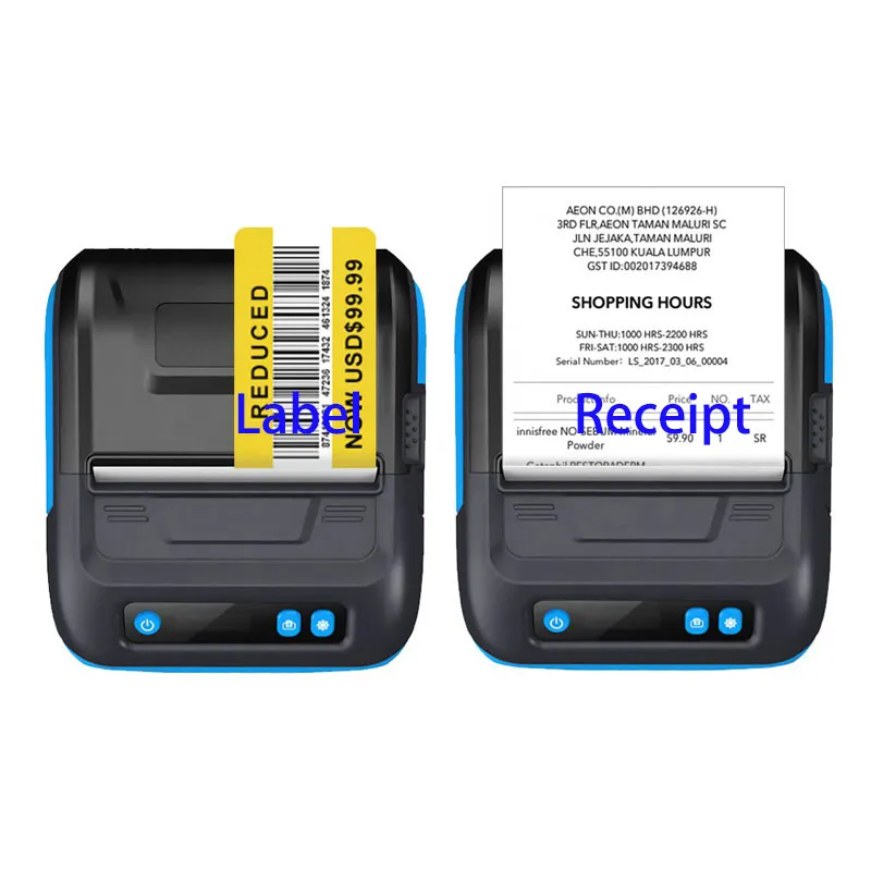 MHT-P29L wholesale mini portable impresora handheld blue tooth 80mm thermal receipt sticker printer