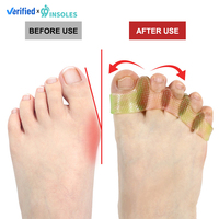 99insoles Commande Urgente Séparateur d'Orteils Yoga Correcteur d'Oignon Séparateur d'Orteils à Gradient de Couleurs pour Période de 90 Jours Fendoir d'Ongles