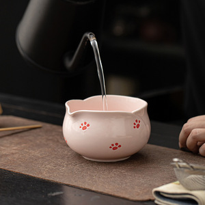 Ensemble de huit pièces de thé Matcha Peach Powder Bud, bol à thé Japandi en porcelaine écologique, outil à thé Baibenli en céramique <span class=keywords><strong>Conley</strong></span> - Product Image 4