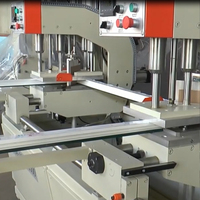 Équipement de soudage sans soudure pour cadres de fenêtres en PVC, contrôlé par PLC Mitsubishi, avec découpe automatique des scories