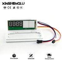 Interrupteur intelligent à double capteur tactile pour miroir LED avec affichage de l'heure et de la température, indice de protection IP20, 12V DC, 60W, variateur d'intensité pour miroir de salle de bain