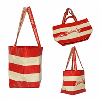 Sac de shopping en PP tissé laminé recyclé et réutilisable avec logo personnalisé, poignée doublement brodée, idéal pour les boutiques de détail et les cadeaux